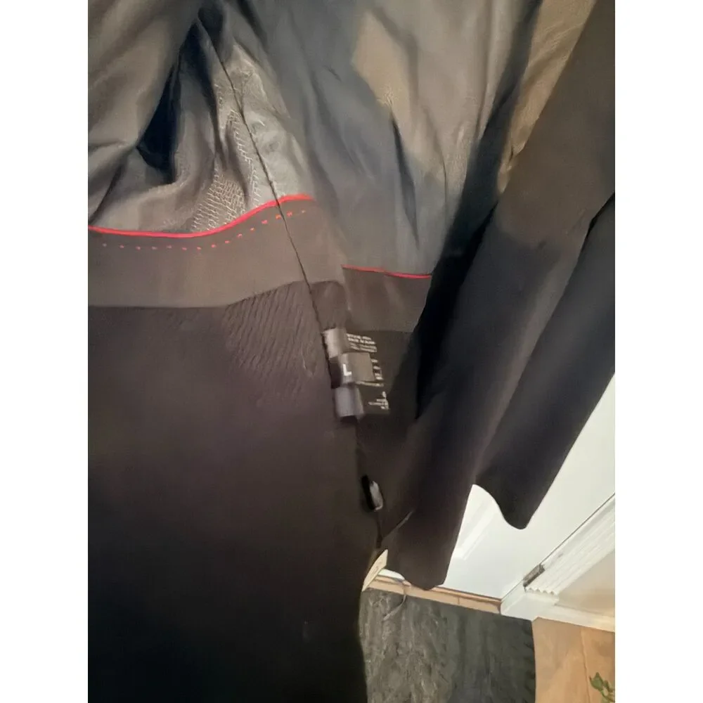 Sanyo Mens Black Trench Overcoat New York Tokyo Coat Size Large